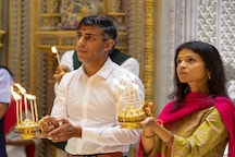 UK Prime Minister Rishi Sunak Visits Delhi's Akshardham Temple With Wife Akshata Murthy | In Pics